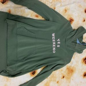 Green hoodie